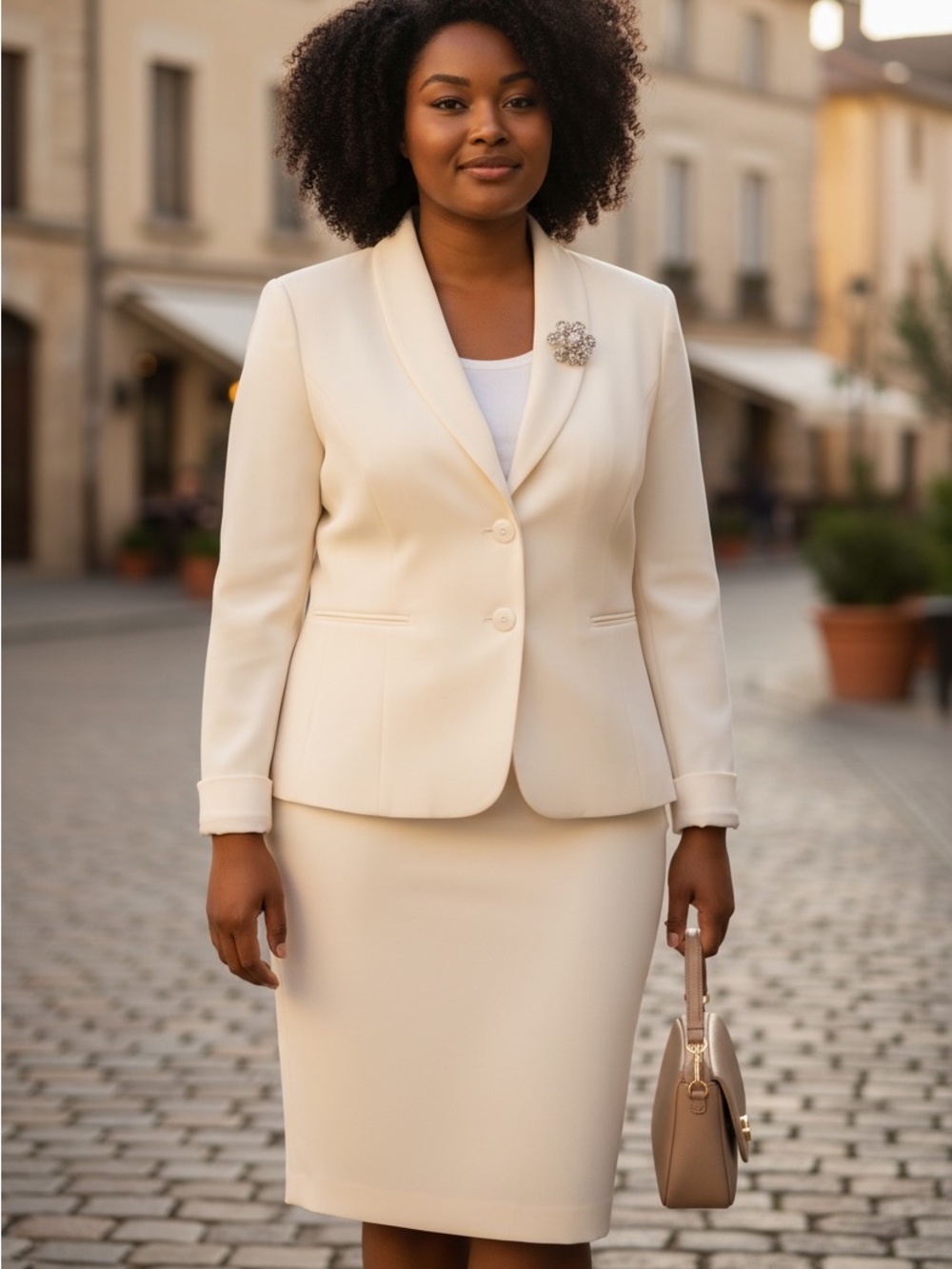 Sag Harbor Cream Tailored Women's Blazer